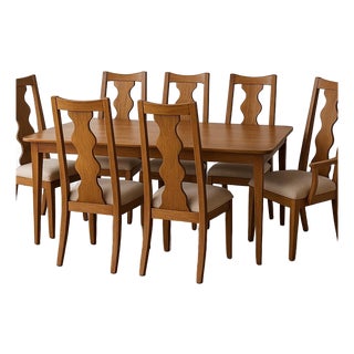 1960s Kroehler Dining Table & 6 Chairs - Fully Refinished For Sale