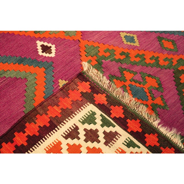 Textile Nazmiyal Collection Vintage Persian Qashqai Kilim Rug For Sale - Image 7 of 7