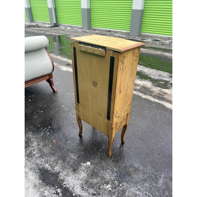 Hand-Painted French Country Style Vintage Jewelry Cabinet For Sale In Philadelphia - Image 6 of 8