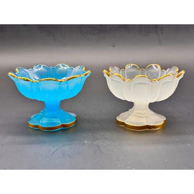 Napoleon III Blue Opaline Jam Jars For Sale - Image 5 of 12