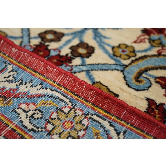 Textile Extremely Fine Persian Qum Wool Rug 7'10'' X 10'11'' For Sale - Image 7 of 11