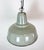 Metal Industrial Grey Enamel Factory Pendant Lamp, 1960s For Sale - Image 7 of 18