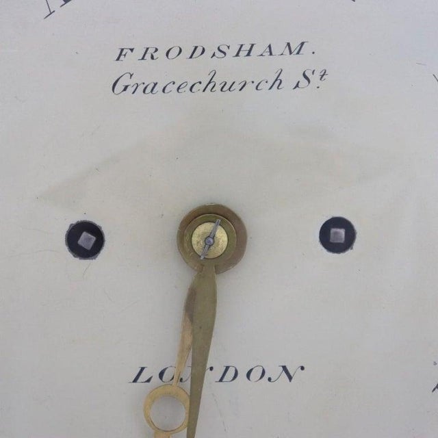 Antique English Frodsham Flame Mahogany Bracket Clock With Shelf C1820 For Sale - Image 6 of 18