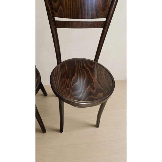 Vintage Ton Wooden Dining Chairs, 1940s, Set of 4 For Sale - Image 4 of 16