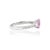 Metal Toi Et Moi Pink Sapphire & Pave Diamond Open Bypass Ring 1.3ct in 14k Gold Size 6 For Sale - Image 7 of 16