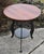 Transitional Ethan Allen Cherry Table Top End Round Black Metal Two Tier Accent Side Vintage For Sale - Image 3 of 11