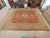 Antique Oushak Carpet, Handmade Turkish Oriental Rug, Beige, Coral, Soft Colors For Sale In New York - Image 6 of 18