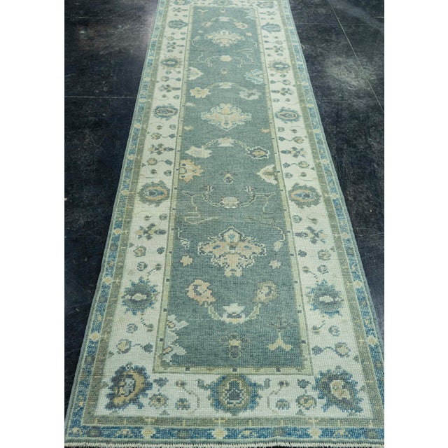 Black Turkish Oushak Rug 2'10" x 9'8" #19165 For Sale - Image 8 of 8