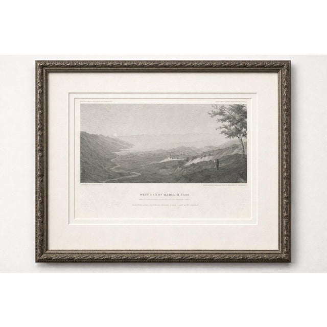 Antique california landscape print, madelin pass & sacramento river, 1861 a finely executed 19th-century american...