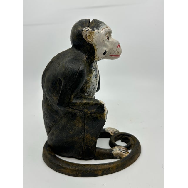 Antique Iron Monkey Doorstop For Sale - Image 10 of 10