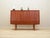 The highboard was made in the 1960s, Danish production. The structure is covered with teak veneer. The legs and handles...