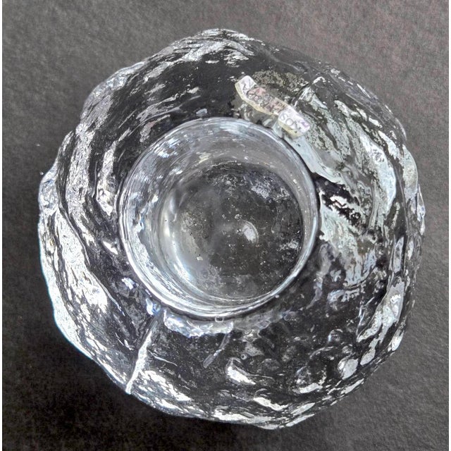 1970s Kosta Boda Large Snowball Crystal Candle Holder Designed by Ann Wolff For Sale In Miami - Image 6 of 10