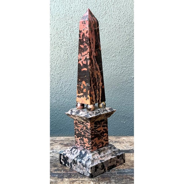 Vintage Marble Obelisk Sculpture For Sale - Image 12 of 12
