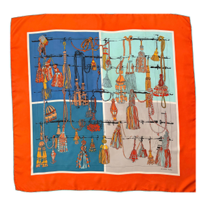 Hermès Trimmings Quadri Silk Scarf by Françoise Héron 2017
