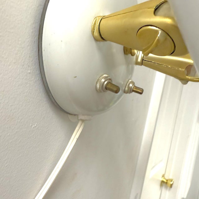 1970s 1970s Double White Wall Sconce For Sale - Image 5 of 7