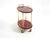 Serving Bar Cart in Cherry-Red Goatskin from Aldo Tura, Italy, 1960s For Sale - Image 6 of 18