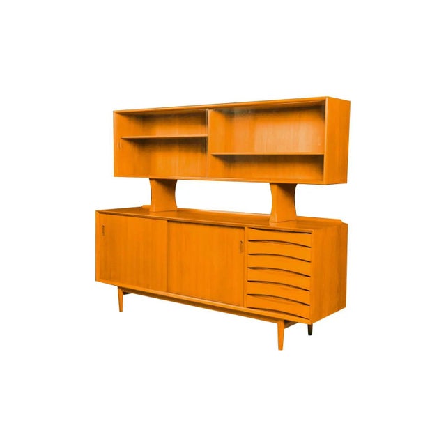 Wood 1960s Arne Vodder Credenza Reversible Door Sideboard Hutch for Sibast Mobler For Sale - Image 7 of 12