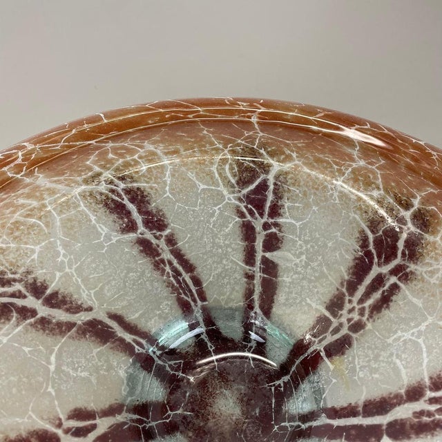 Art Deco Baushaus German Glass Bowl by Karl Wiedmann for WMF Ikora, 1930s For Sale - Image 11 of 18
