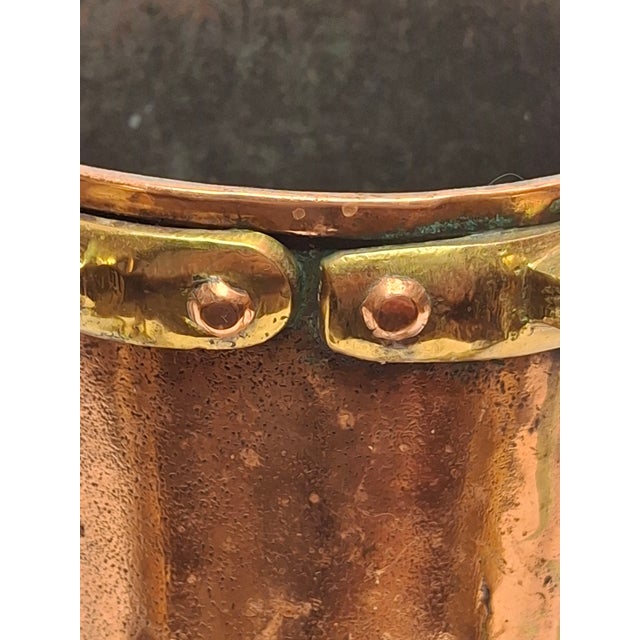 Antique 19th C Eastern European Copper Netilat Yadayim Ritual Washing Cup - Judaica For Sale - Image 11 of 14