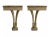 This elegant pair of console tables features a classic Neoclassical-style design, perfect for adding architectural...