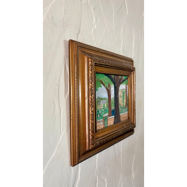 Late 20th Century Original Brutalist Landscape Oil on Canvas, Signed by Artist For Sale In Palm Springs - Image 6 of 10