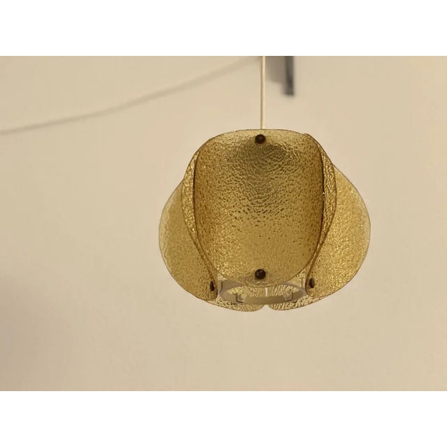 Amber Colored Glass Ceiling Lamp, 1960s For Sale - Image 13 of 13
