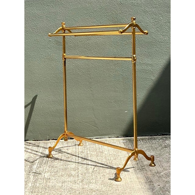 Vintage Polished Brass Blanket Rail For Sale - Image 9 of 12
