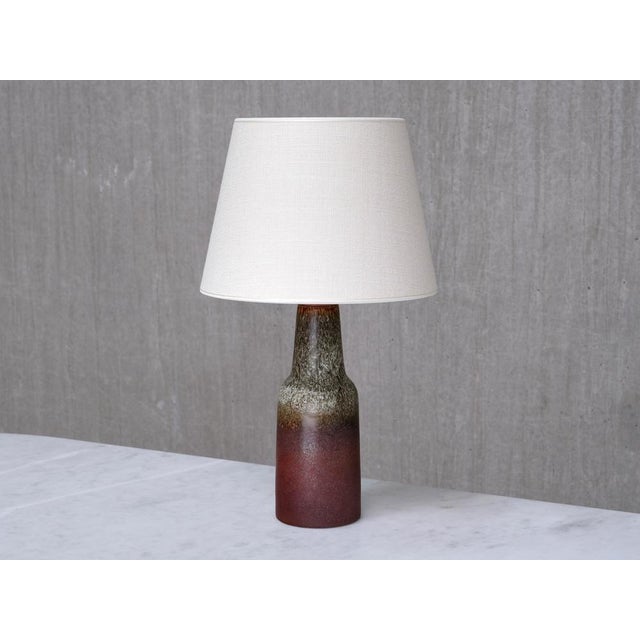 Earth-Toned Glazed Ceramic Table Lamp by Sven Wejsfelt for Gustavsberg, Sweden, 1960s For Sale - Image 11 of 11