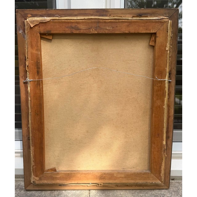 Mid-20th Century English Style "The Cottage Girl" Oil on Canvas Painting After Gainsborough - Framed For Sale - Image 9 of 12