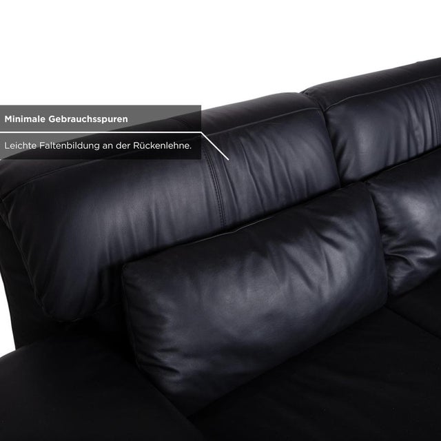 Leather Plura Two-Seater Sofa witn Manual Function from Rolf Benz For Sale - Image 9 of 15