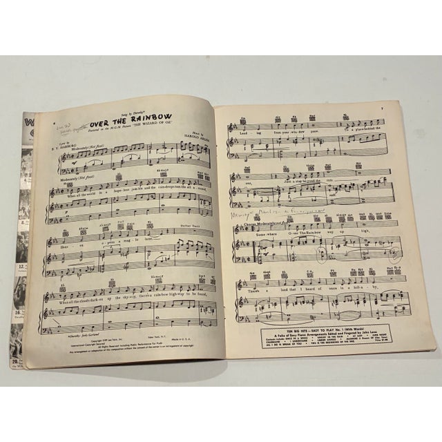 1939 “Wizard of Oz” Souvenir Music Album | Vintage Film Sheet Music Book For Sale - Image 9 of 11