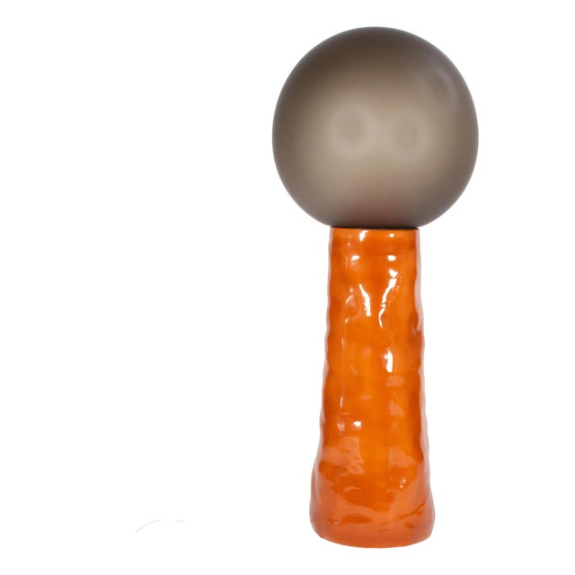 Kokeshi High Grey Acetato Terracotta Floor Lamp by Pulpo For Sale