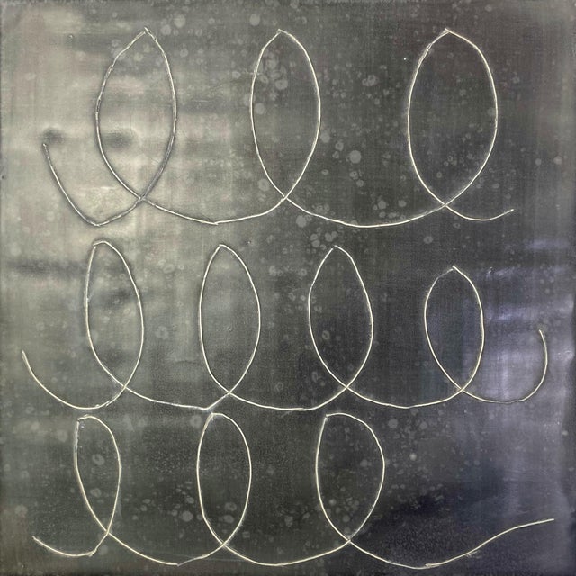 Encaustic Mixed Media Installation by Gina Cochran - "Cavalier" - 16 Panels For Sale - Image 15 of 18