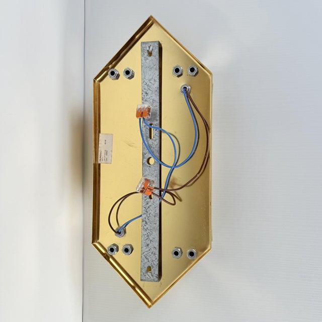 Wall Lamp in Gold with Crystal Cylinders from Honsel, 1980s For Sale - Image 9 of 10