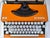 Unis Portable Typewriter in Orange, 1960s For Sale - Image 11 of 18