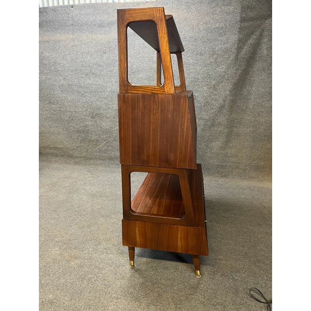 1950s 1950s Vintage Mid Century Bookcase by Saginaw For Sale - Image 5 of 5