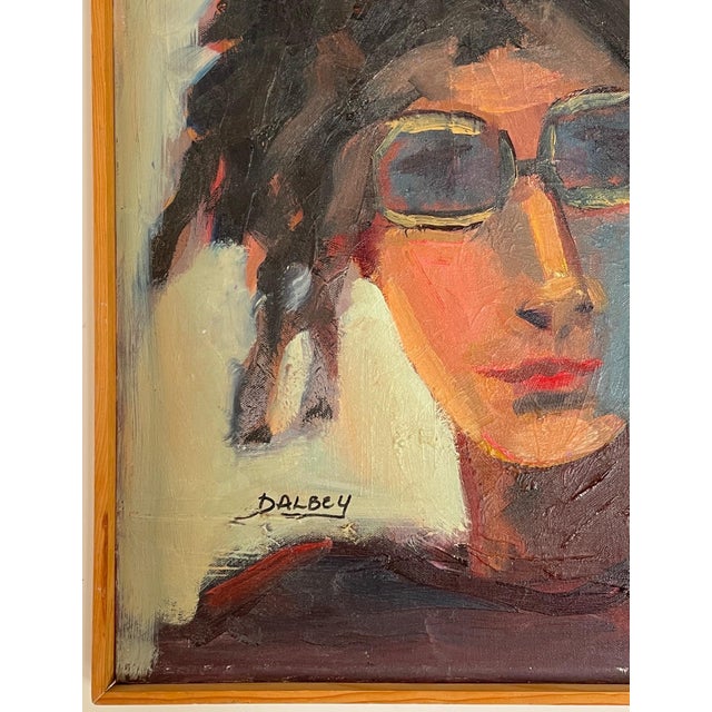 1980s 1980s Impressionist Style Portrait - Oil on Canvas by Hannah Dalbey #2 - For Sale - Image 5 of 7