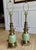 Stiffel Vintage Stiffel Celadon Green Ceramic & Solid Brass “Ostrich Egg” Table Lamps – Pair For Sale - Image 4 of 7