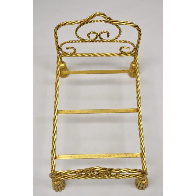 Metal Vintage Italian Hollywood Regency Iron Tassel Frame Pet Cat Dog Bed or Doll Bed For Sale - Image 7 of 11