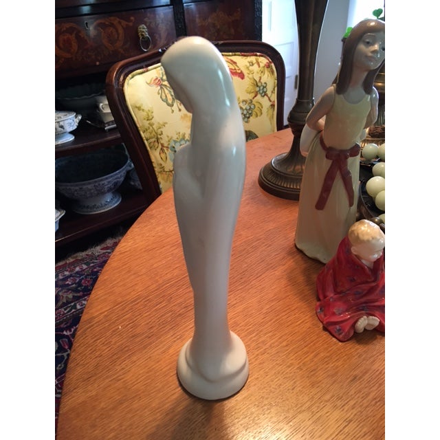 American Mid 20th Century Red Wing Pottery Virgin Mary Figurine For Sale - Image 3 of 4