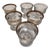 Murano Glass Medici Gold Rim Dessert Bowl Set, 1970s, Set of 6 For Sale