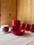 1960s Mid-Century Modern Dutch Crimson Red Stoneware Dinner Service by Potterie De Driehoek Huizen, 1960, Set of 26 For Sale - Image 5 of 10