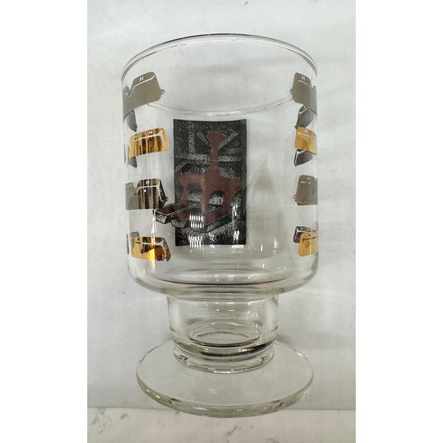 Mid-Century Modern Cera Mid Century Lincoln Beer Glasses Set of 6 For Sale - Image 3 of 5