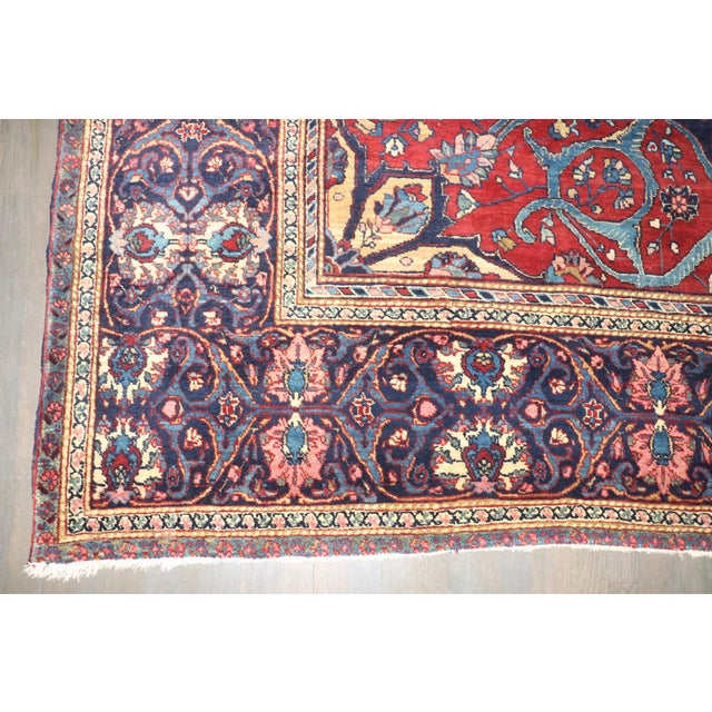 Traditional Antique Persian Meshed Square Rug no. 10971 For Sale - Image 9 of 12