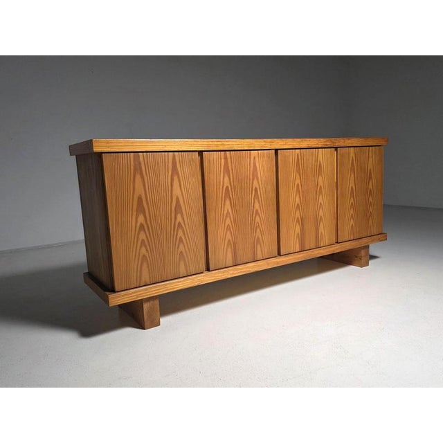 Pierre Chapo Solid Pine Brutalist Sideboard, France, 1970s For Sale - Image 4 of 11