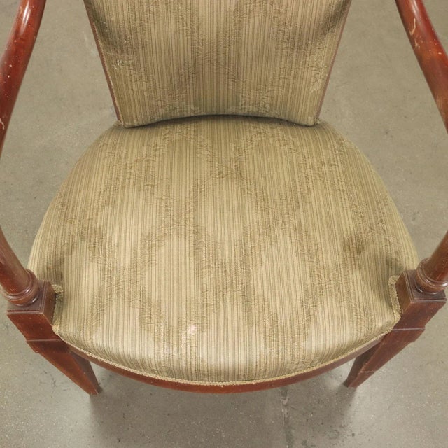 Armchair in Beech & Fabric, Italy, 1950s-1960s For Sale - Image 6 of 10