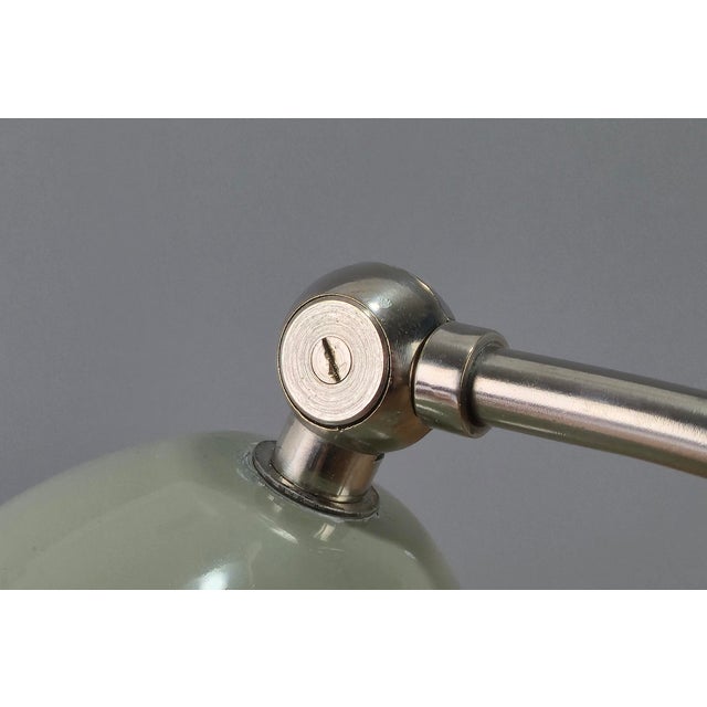 Metal Swiss Bauhaus Modernist Table or Wall Lamp by Christian Dell for Le Phare Lausanne, 1930s For Sale - Image 7 of 18