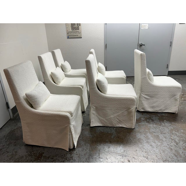 Uttermost Matthew Williams for Uttermost Coley White Armless Dining Chairs, Set of Six For Sale - Image 4 of 12