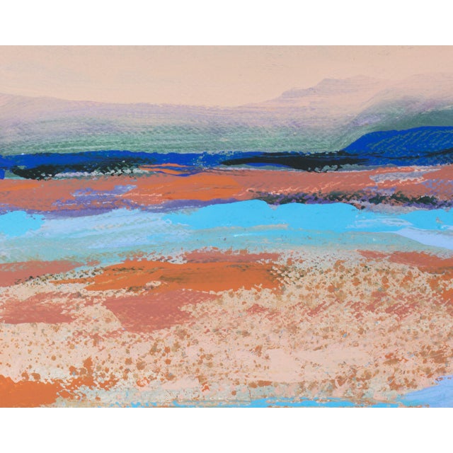 1980s Signed 1980s “Route South” Abstract Acrylic Landscape by Harry Hilson For Sale - Image 5 of 7
