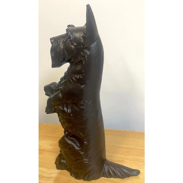 Mid 20th Century Tall Standing Black Scottish Terrier Doorstop For Sale - Image 4 of 8